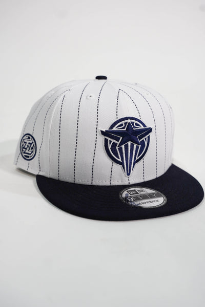 V's Navy Pinstripe Fitted Hat S/M