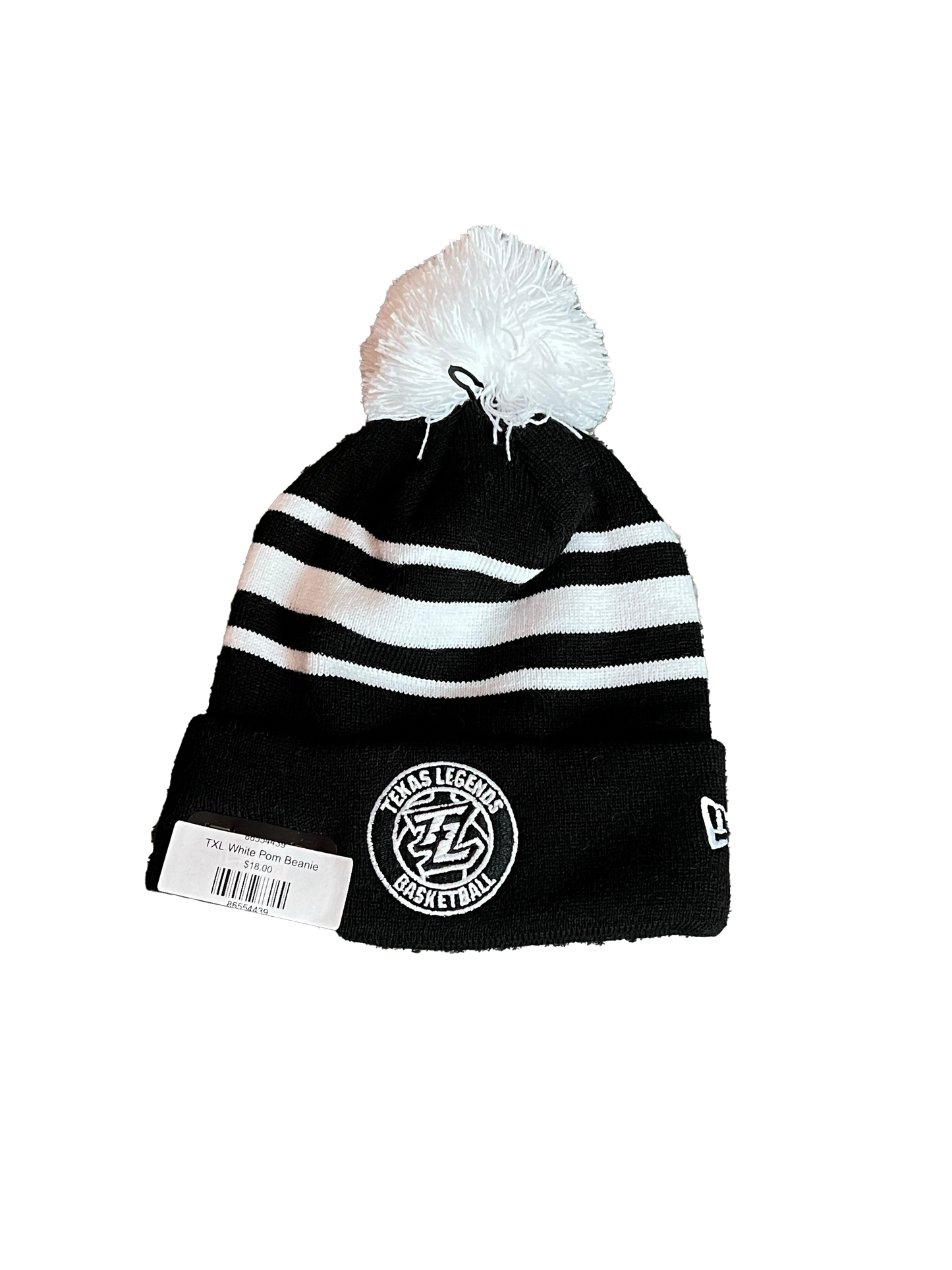 TXL White Pom Beanie