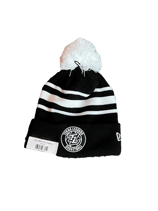 TXL White Pom Beanie