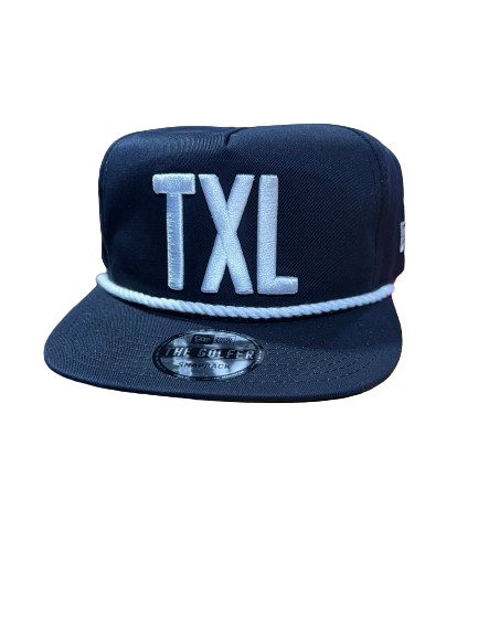 New Era Navy TXL Trucker hat with rope